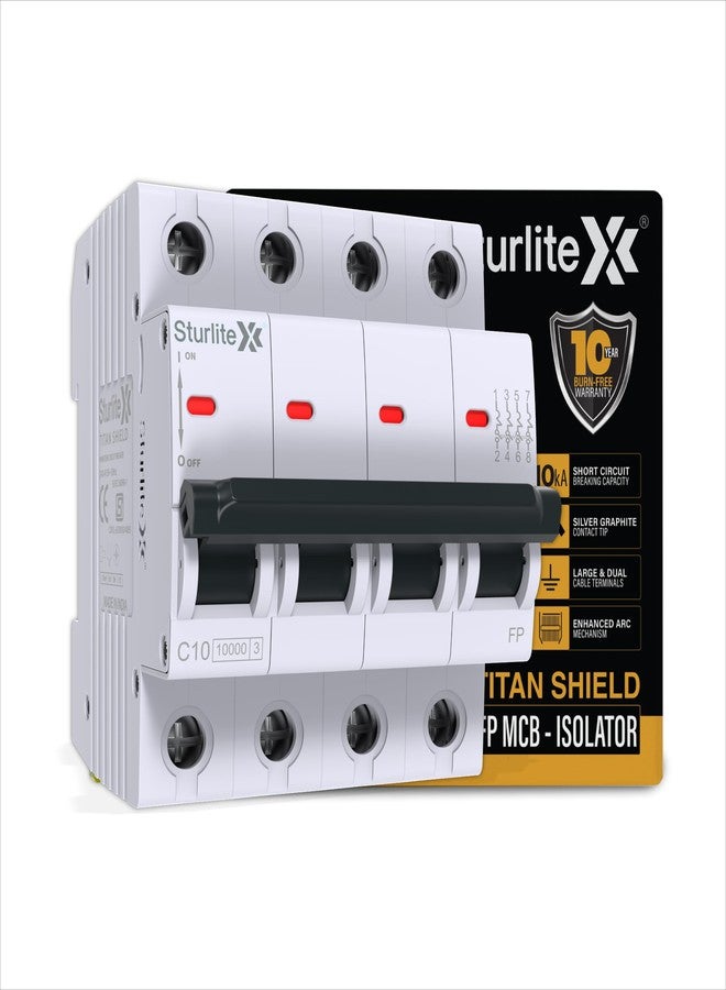 Sturlite Titan Shield 63A Four Pole MCB| Overload & Surge Protection| 10-Year Warranty| Durable Polycarbonate Housing| C-Curve Tripping| 63A Breaking Capacity - Image 1